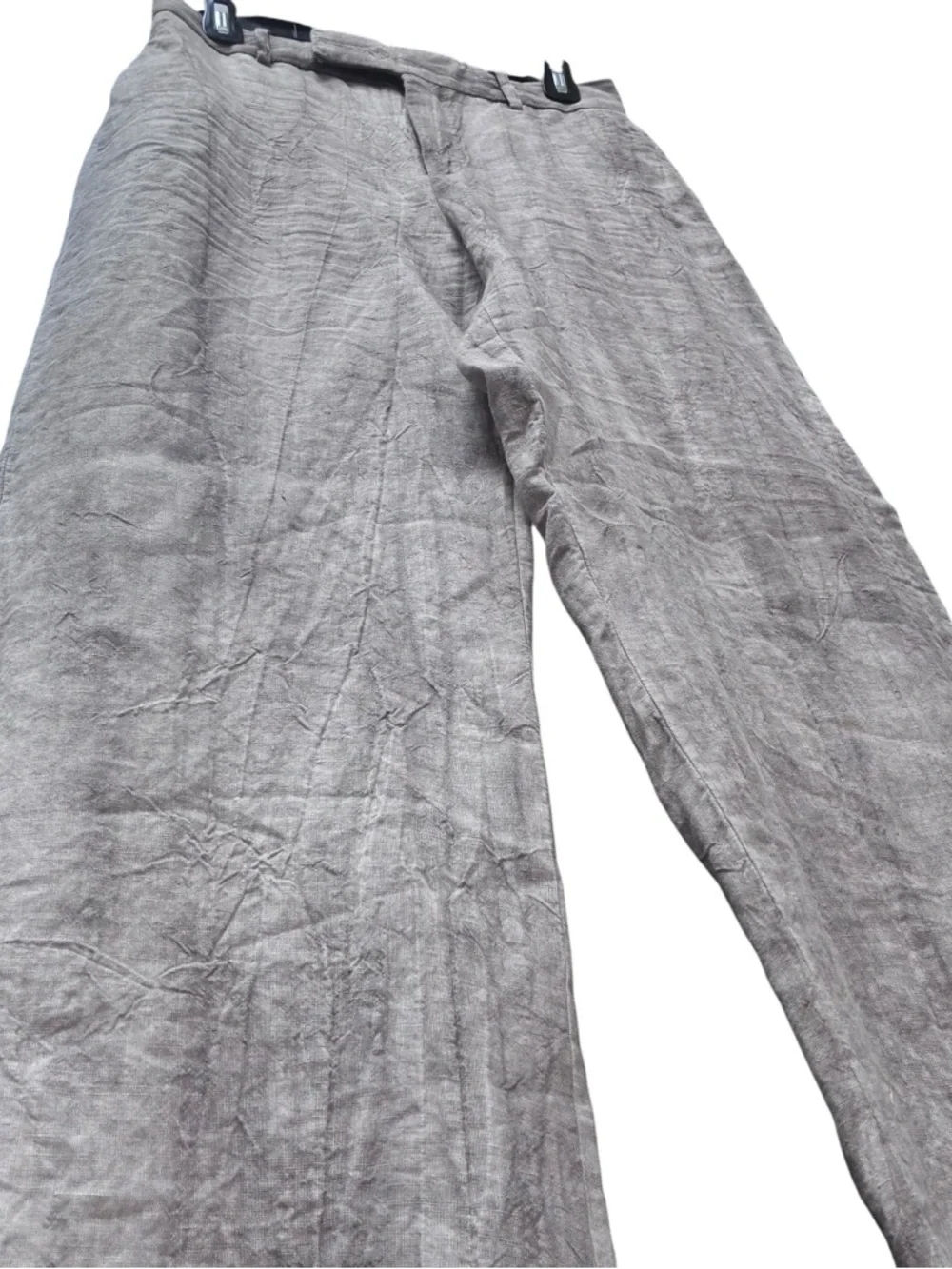 Zara 100% Linen Wide Leg Pants - Natural Crinkle - S - Picture 4 of 12